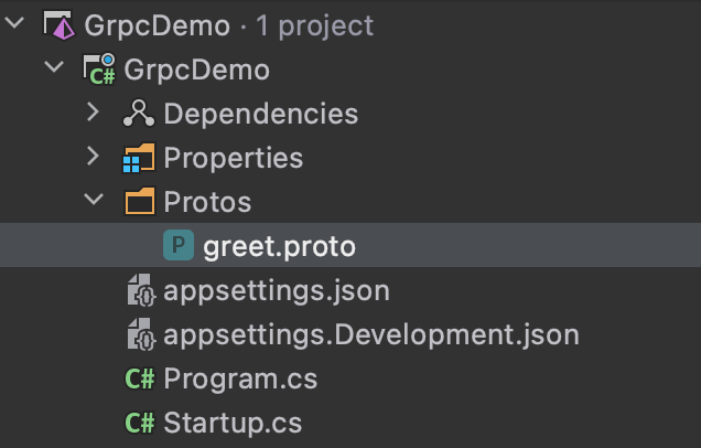 Creating a proto file inside of JetBrains Rider