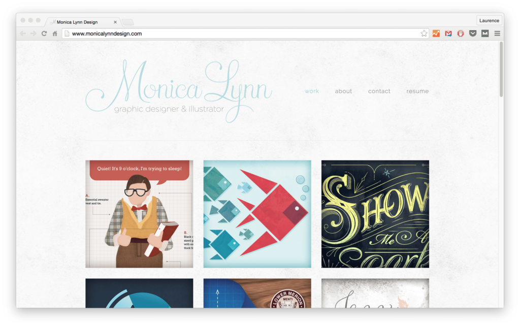Monica Lynn's portfolio site