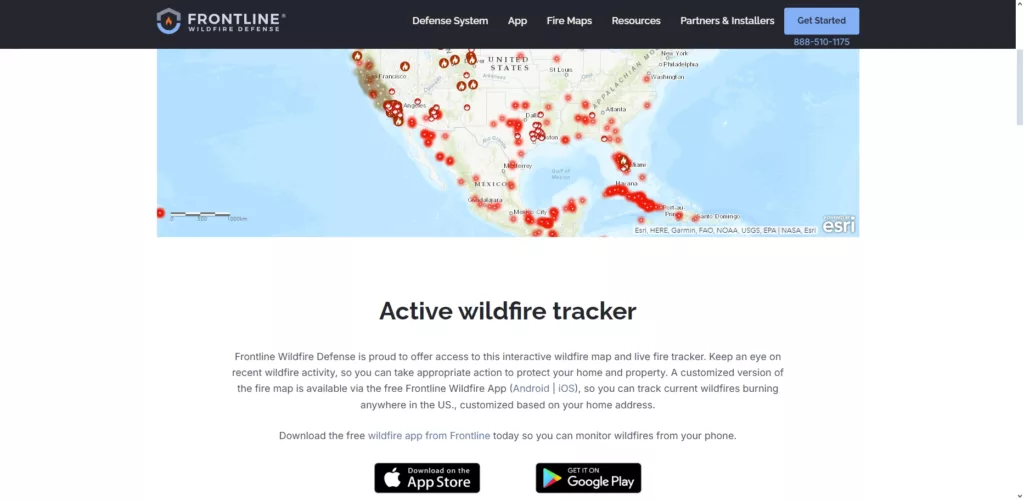 Frontline Wildfire Tracker wildfire apps