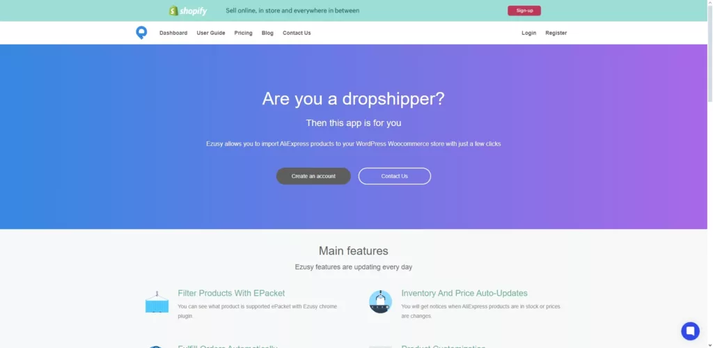 woocommerce dropshipping Ezusy