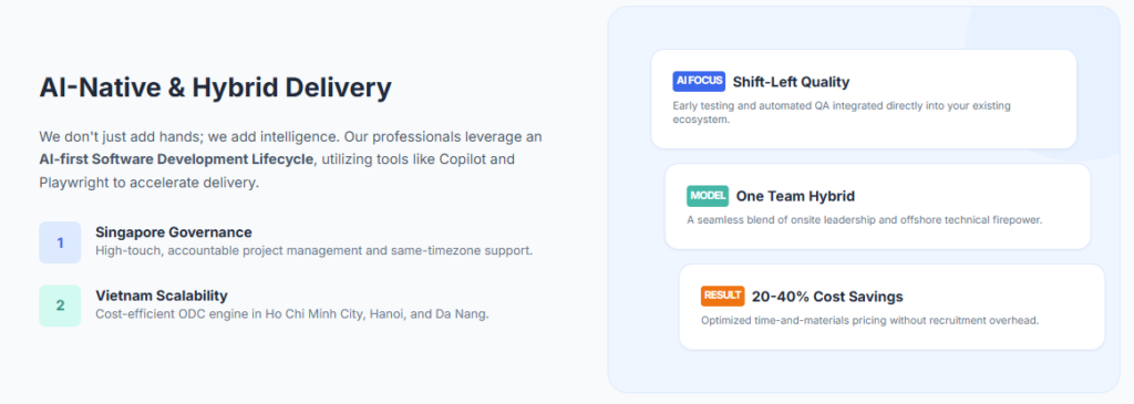 AI-Native & Hybrid Delivery for flexible staff augmentation