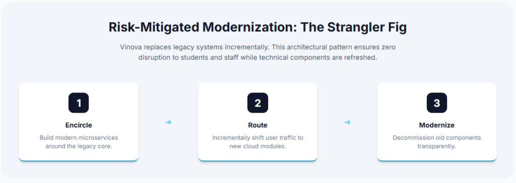 Risk-Mitigated Modernization: The Strangler Fig
