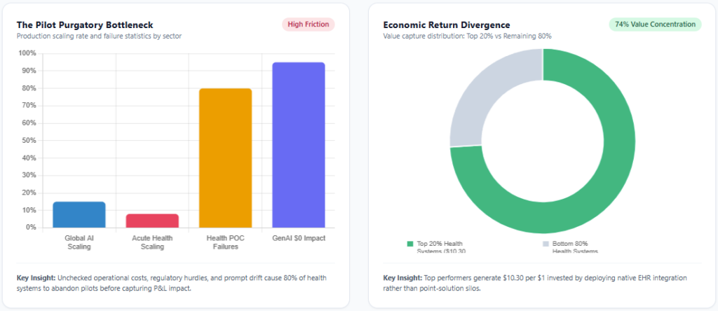 ROI of AI in healthcare Why Most Healthcare AI Projects Fail to Show Real Returns