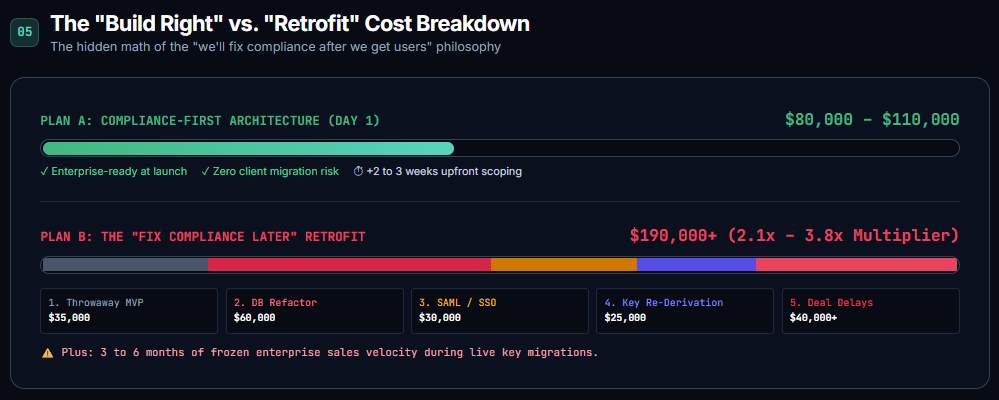 The "Build Right" vs. "Retrofit" Cost Breakdown enterprise grade wellness health apps