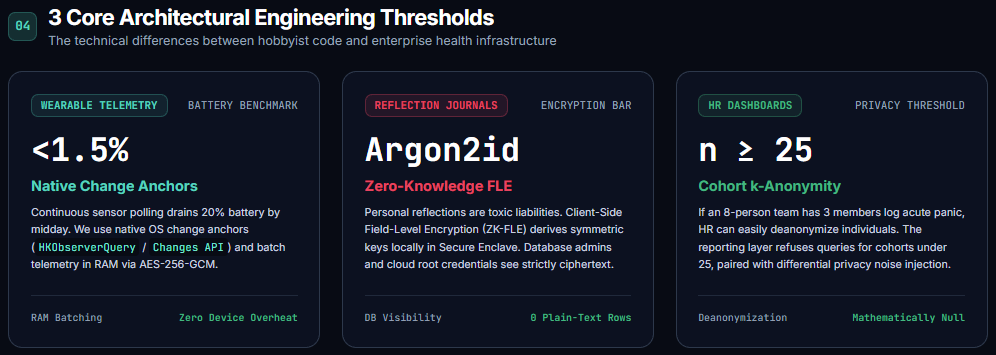 3 Core Architectural Engineering Thresholds enterprise grade wellness health apps